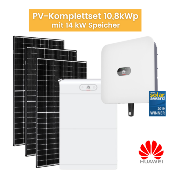 Huawei PV-Komplettset 10,8kWp inkl. 14kWh Speicher